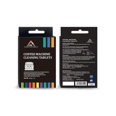 Máquina de café sólida de limpeza e protecção de comprimidos 2, 0 g * 16 comprimidos Solução de limpeza
