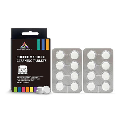 Máquina de café sólida de limpeza e protecção de comprimidos 2, 0 g * 16 comprimidos Solução de limpeza