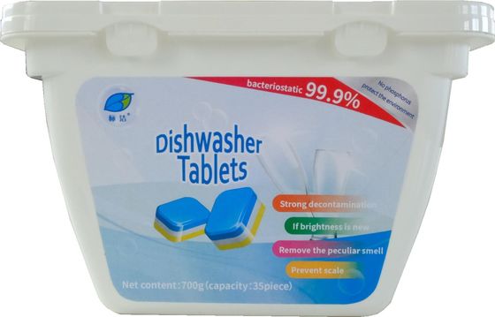 Conteúdo de ingrediente ativo 50%-80% Caixa de comprimidos de máquina de lavar louça para limpeza doméstica sem problemas