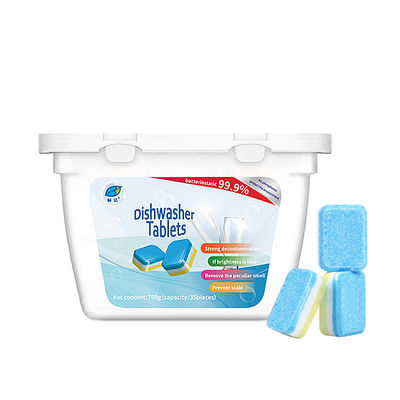 Bloco de enxaguante concentrado de detergente para máquina de lavar louça com 50% a 80% de teor de ingrediente ativo
