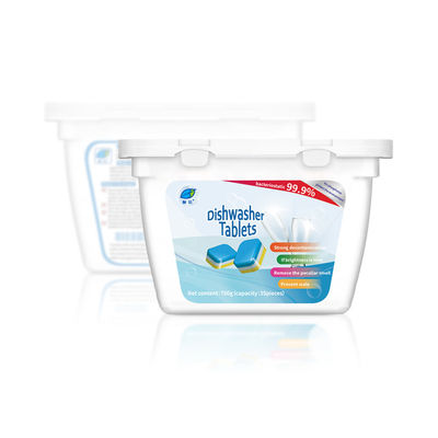 Bloco de enxaguante concentrado de detergente para máquina de lavar louça com 50% a 80% de teor de ingrediente ativo
