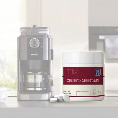 Comprimidos de detergente sólido para limpeza automática de máquinas de café 100 comprimidos por garrafa