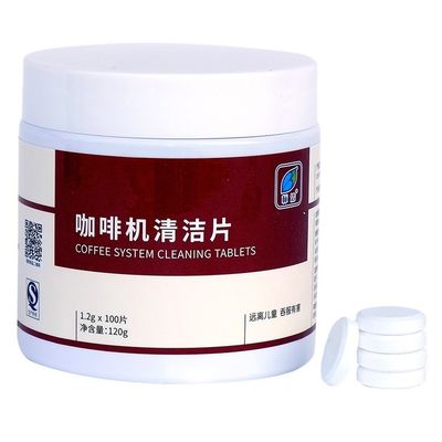 OEM 1.2gx100pcs Máquina de café comprimidos de limpeza para todas as necessidades de manutenção temporada