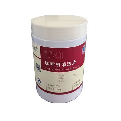 50% de conteúdo de ingrediente ativo Comprimidos de limpeza de máquina de café profissionais 2g 100pcs